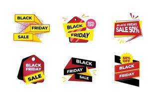 Black Friday Sticker Set vector