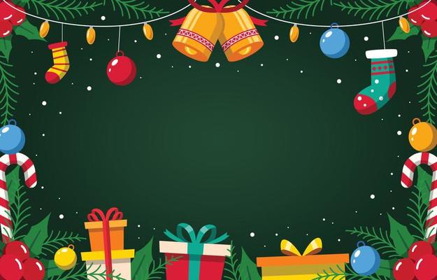 Christmas Ornaments Background Illustration