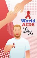 World Aids Day Activism Campaign Poster Concept vector