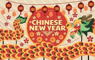 Dragon of Chinese New Year Festival vector