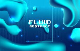 Blue Fluid  with Abstract Background vector