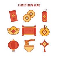 adornos específicos para gong xi fa cai vector