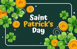 Beautiful St. Patrick's Day Shamrock Clover Background vector