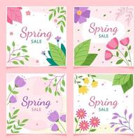 Spring Sale Social Media Post vector