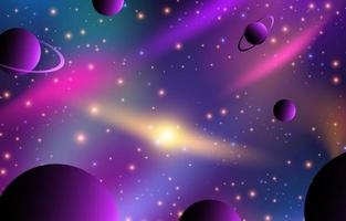 Colorful Galaxy Background vector