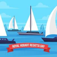 celebrar el día de la regata royal hobart vector