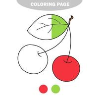 Simple coloring page. Educational worksheet to be colored vector