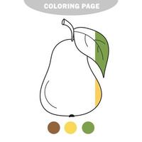 Simple cartoon icon. Pear icon. Isolated object. Pear logo. Vector illustration