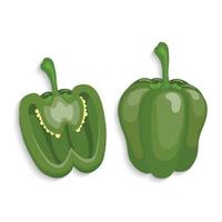 pimiento verde vector