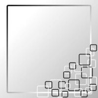 Abstract background with square shape, black and white color vector