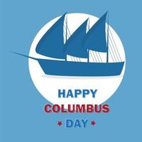 happy columbus day design template. vector illustration for greeting cards