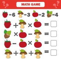 Mathematics worksheet for kids. Count educational children activity vector