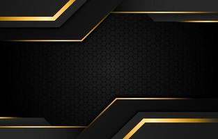 Black Luxury Background with Hexagonal Pattern vector