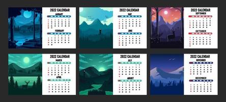 Calendar 2022 Templates vector
