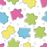 Vector. Seamless ornament puzzle in color vector