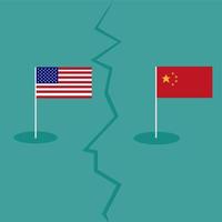 trade war America China tariff business global exchange international vector