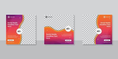 social media post template for digital marketing and sale promo vector