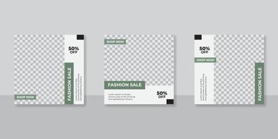 fashion sale social media post template vector