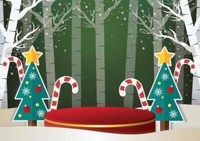 winter holiday season sale special offer sale product display and background vector