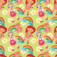 Children's day and lovely seamless art design background vector