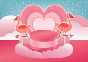 valentine's day product display background vector