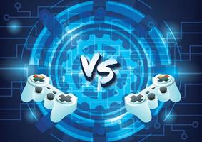 game objects on blue vector background