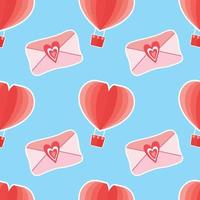 balloons and letters seamless pattern vector