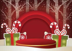 winter season holiday offer sale product display background