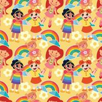 Children's day and cute seamless vector