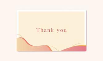 Simple thanks card abstract background Free Vector