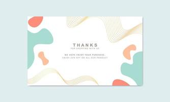 Thanks card abstract background Free Vector