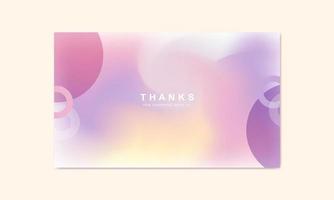 Thanks card abstract blurred gradient mesh background Free Vector