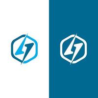 flash thunderbolt logo template vector