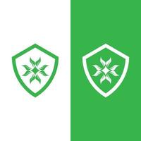 Logos of green Tree leaf ecology vector