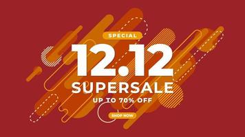 12.12 sales promotion banner design template vector