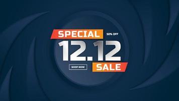 12.12 sales promotion banner design template vector