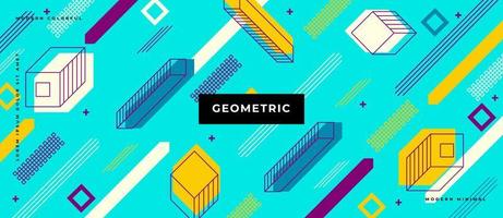 Geometric memphis style lines texture and dotted pop pattern vector set. Illustration line and texture, dotted abstract background.