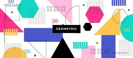 Abstract background with different geometric shapes memphis style shapes, lines, dots, background. vector