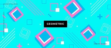Geometric shapes. Set of memphis design elements. Universal trend 80, 90s style. Vector illustration