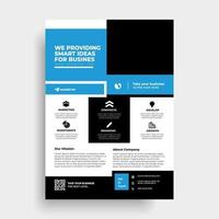 Corporate business flyer design and digital marketing agency brochure cover template with photo vector