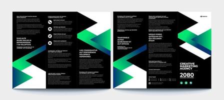 Brochure design, brochure template, creative tri-fold, trend brochure vector