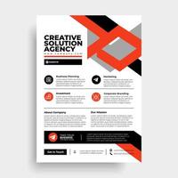 plantilla de diseño de vector de volante de negocios corporativos. forma geométrica de la plantilla de diseño utilizada para el diseño de folletos de negocios. flyer corporativo, flyer empresarial y prospecto. folleto en a4