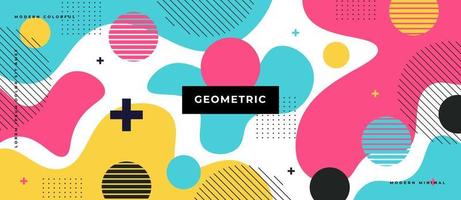 Memphis geometric design elements. Retro 80-90s trends funky designs, universal geometric shapes set, constructivism memphis print symbols collection background. vector