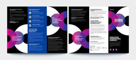 Brochure design, brochure template, creative tri-fold, trend brochure. vector