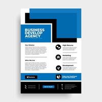 Abstract flyer design background. Brochure template. Annual report cover. Can be used for magazine, business mockup set, education, presentation. Vector illustration a4 size. Blue color.