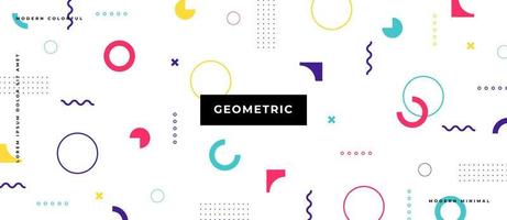 Minimal geometric shape, memphis style lines, dots motion background.. vector