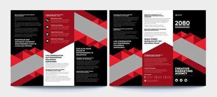 Business Brochure Template in Tri Fold Layout. Corporate Design Leaflet with replaceable image. vector