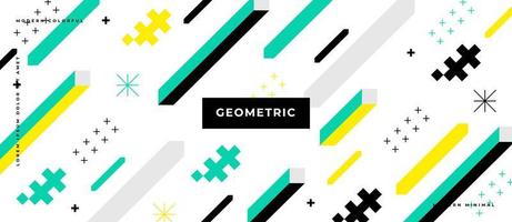 Trendy geometric elements memphis, Retro style texture, pattern and geometric elements. Modern abstract background. vector