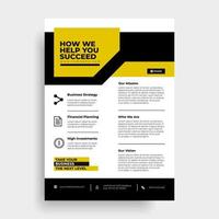 Template vector design for Brochure, AnnualReport, Magazine, Poster, Corporate Presentation, Portfolio, Flyer, layout modern with blue color size A4, one page flyer, Easy to use and edit.