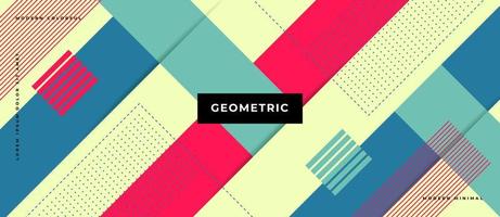 Colorful gradient background with stripes, geometric rectangle shape, line, pattern style. vector